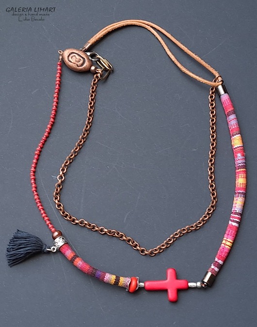 chokery Naszyjnik w stylu modnego BOHO oryginalny prezent handmade