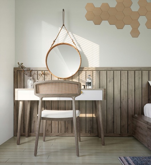 dekoracje - na ścianę Panel ścienny drewniany heksagon Panel na ściane heksagon do salonu 1SZT