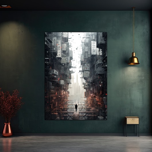 plakaty Futurystyczna Japonia, Cyberpunk - Plakat - Loft, Minimalizm