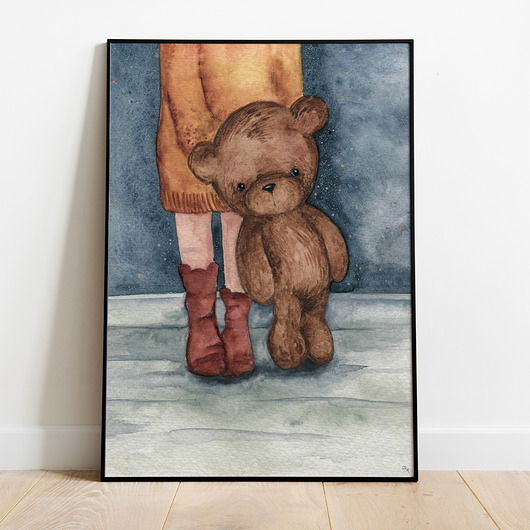 obrazy i plakaty do pokoju dziecięcego Plakat A3 "Teddy bear"
