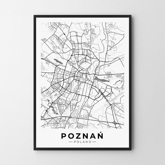 plakaty Plakat Mapa Poznań