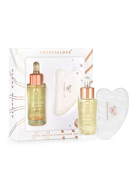 serum do twarzy CRYSTALLOVE Clear quartz crystalized set - serum do twarzy z kryształem górsk
