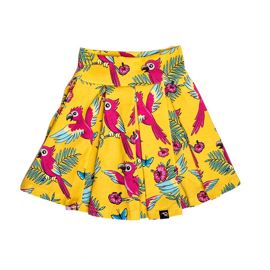 legginsy i getry dla dziewczynki Spódniczka z szortami Żółta Papuga
