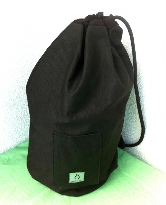 Dwustronny worek na plecy SACK IT! czarny/łosoś  SACK IT