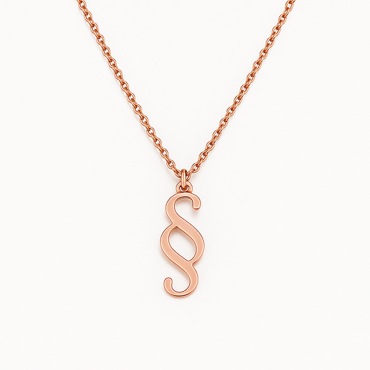 złote naszyjniki Naszyjnik Paragraf - różowe złoto 18K