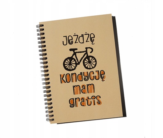 notatniki i albumy Jeżdże kondycję mam gratis, notatnik