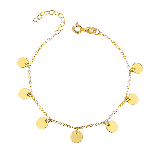bransoletki złote Bransoletka z kółkami charms pozłacana