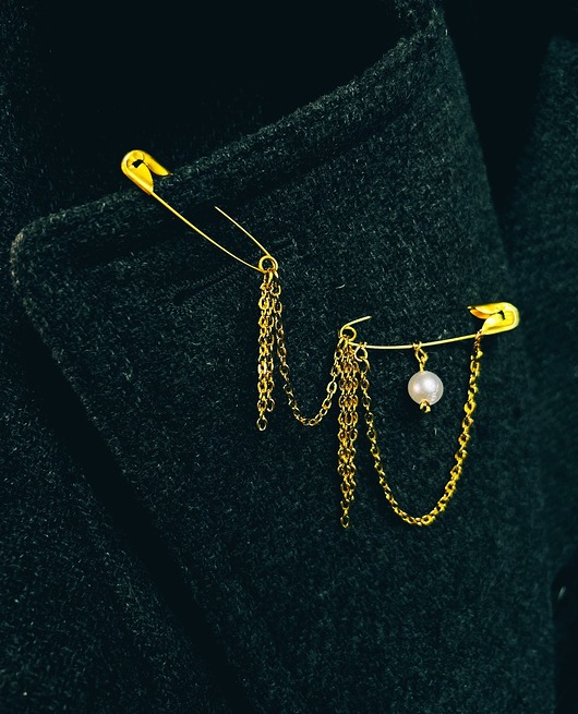 broszki Broszka na agrafceGolden Pearls No. 3  Agrafka.Studio