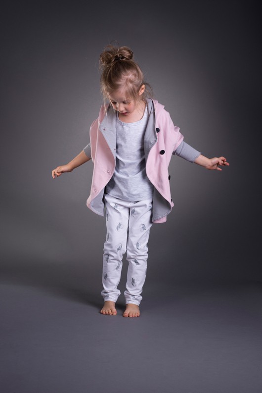 Little Grey Hood - różowy Mon chou