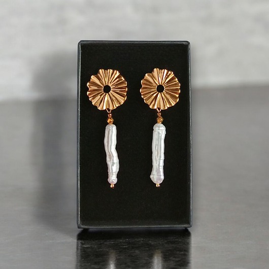 kolczyki z kamieniami Długie perły : kolczyki : wyjątkowy prezent PREMIUM : I