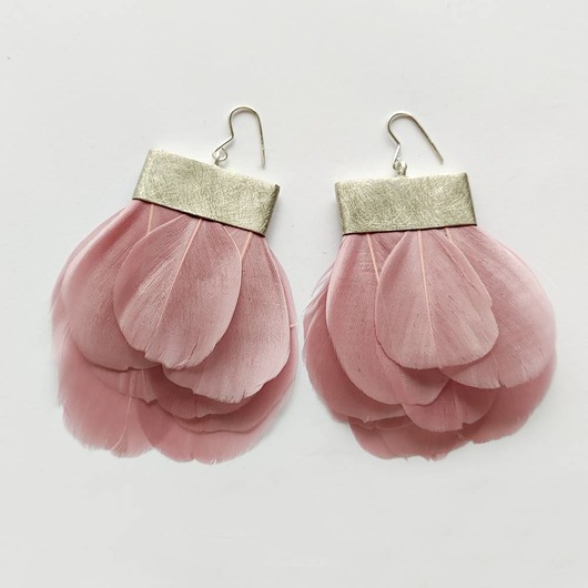 kolczyki z piórami PIÓRKO kolczyki