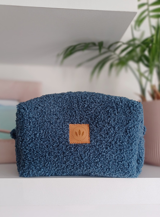 kosmetyczki Kosmetyczka midi Baranek Granatowa