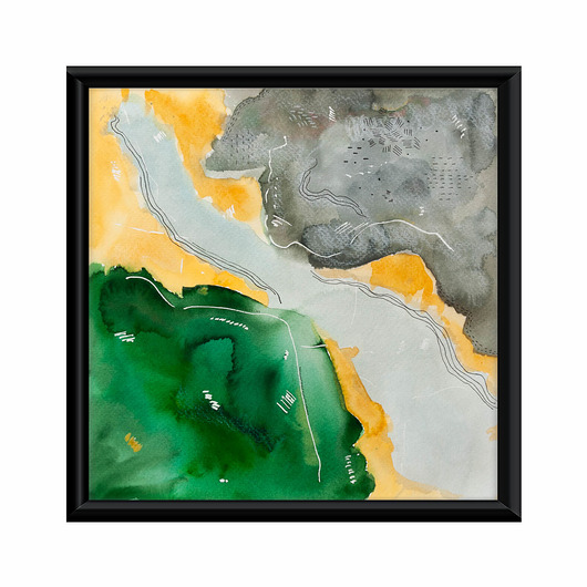 ORYGINAŁ - Akwarela No.2 - 23 cm x 23 cm Gosia Sendlewska