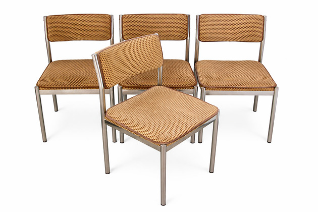 krzesła Zestaw 4 krzeseł lata 70 