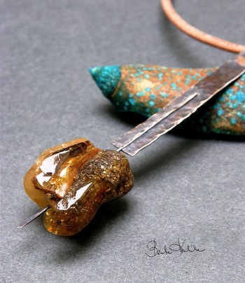silver/stone collection - bursztyn surowy Beata Kwiatkowska