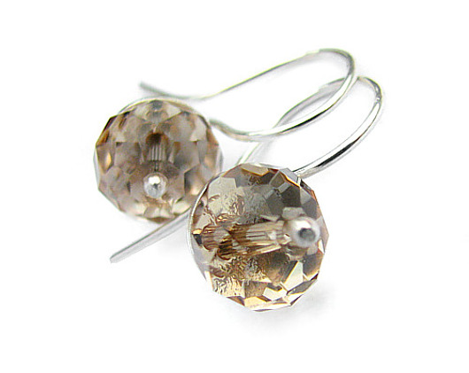 kolczyki swarovski Kolczyki Swarovski BRILLIANT - Golden Shadow Rondelles