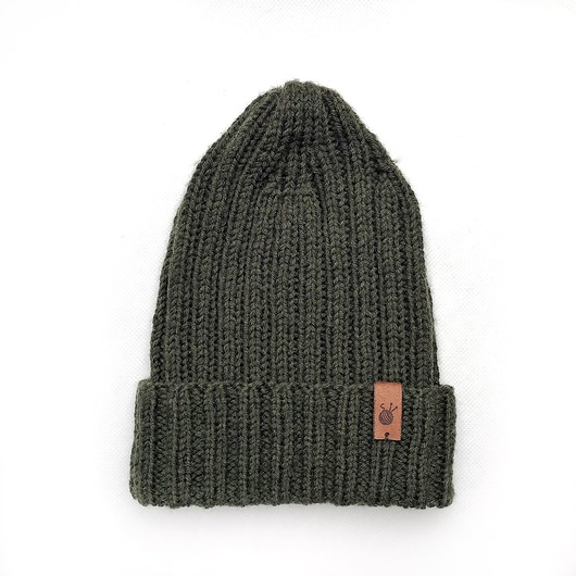 Klasyczna zielona czapka z merynosa Moro Holy Alpaca Knit
