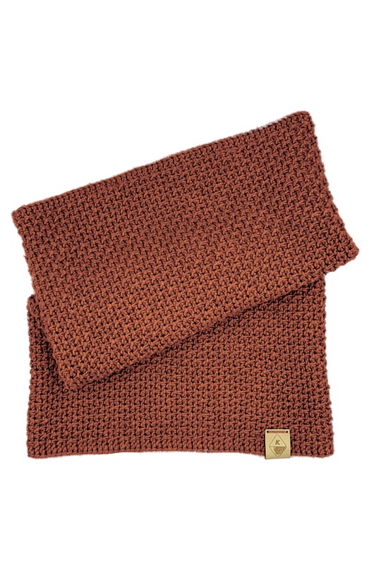 tuby i kominy Zimowy Komin Twist z Bawełny Pima - Ciemna Miedź