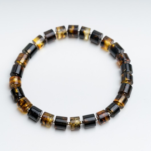 biżuteria męska Personalizowana Bransoletka męska bursztyn bałtycki