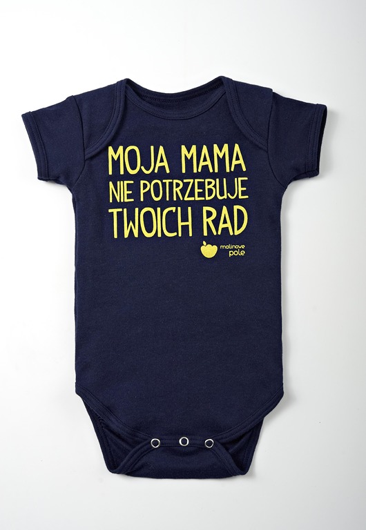 Granatowe body MOJA MAMA z żółtym kr Malinowe Pole