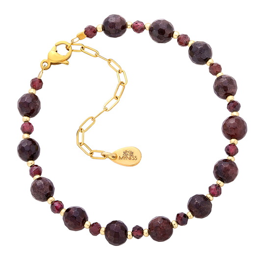 bransoletki z kamieni naturalnych Bransoletka z kamieni naturalnych - granat