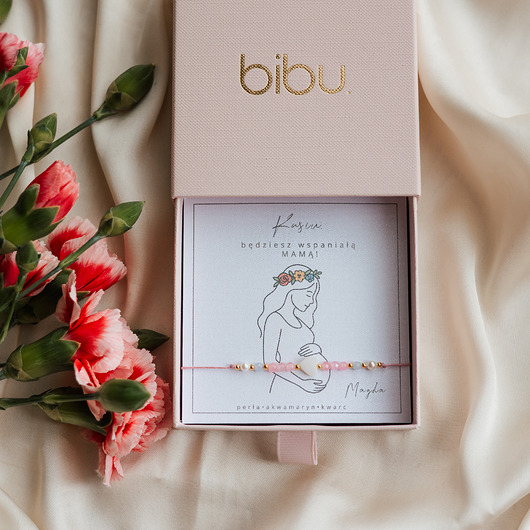 bransoletki na sznurku Bransoletka dla przyszłej mamy, prezent baby shower