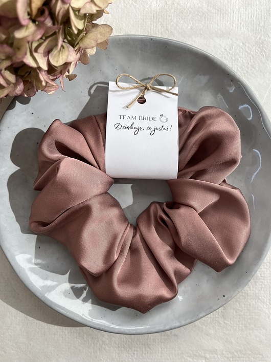 gumki do włosów Gumka scrunchie wieczór panieński Team Bride wzór 3