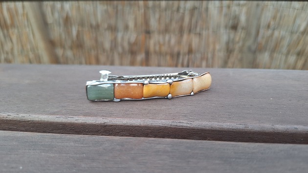 spinki i klamry do włosów Agaty na kolorowo - klamra do włosów