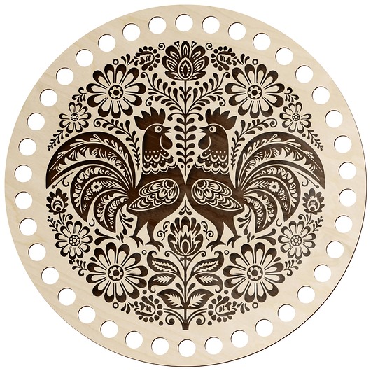 ozdoby wielkanocne Drewniana Baza ze Sklejki do Koszyka Wielkanocnego 20cm Dno Podstawa Spód