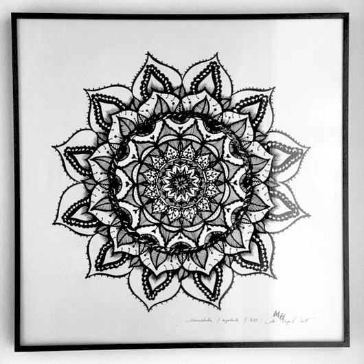 Mandala rysunek print Margo Hupert