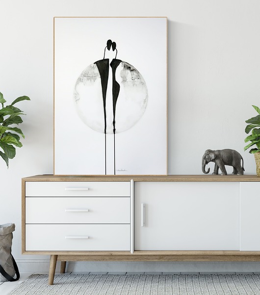 grafika 50X70 cm wykonana ręcznie Krystyna Siwek Art