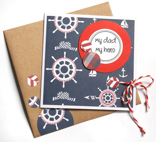 dla Taty :: kartka handmade :: SAILOR kaktusia