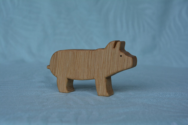 klocki i zabawki drewniane Drewniana świnka