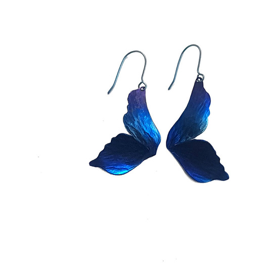 kolczyki - inne Tytanowy motyl