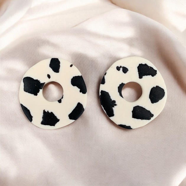 kolczyki z masy plastycznej Oryginalne kolczyki Wilma