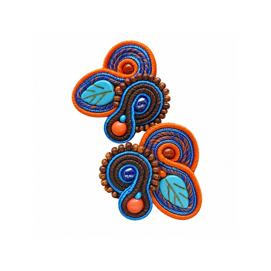 kolczyki soutache Kolczyki soutache Jesienny liść