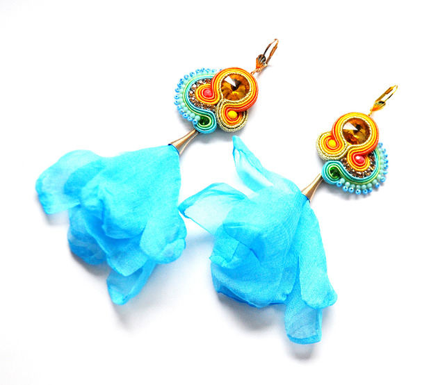kolczyki soutache Sutaszowe kolczyki AVALON BLUE 2023