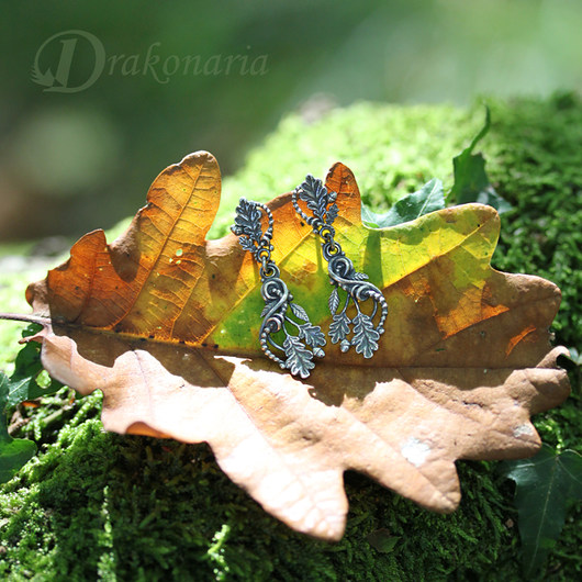 kolczyki wire wrapping Leśne szepty