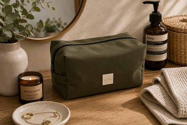 kosmetyczki Kosmetyczka khaki kuferek duża saszetka wodoodporna etui organizer czarna