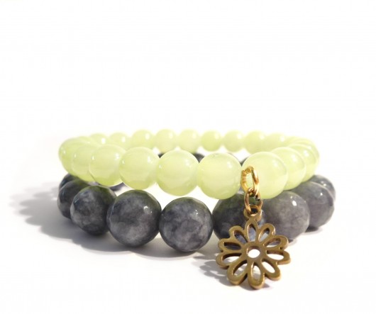 Bransoletka 'Lime & Grey' labonita