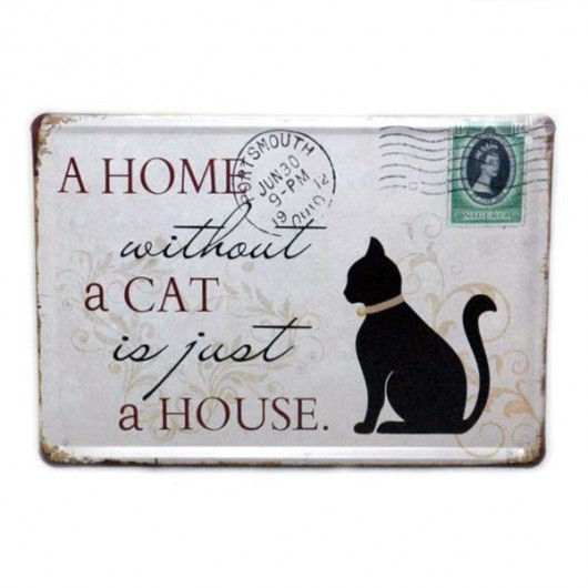 Szyld metalowy CAT MIA home