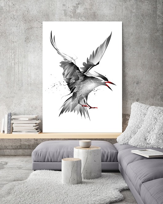 Plakat Szare ptaki #2  HOG STUDIO