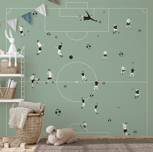 naklejki ścienne do pokoju dziecka Tapeta dla dzieci Piłka Nożna (Football v.2 )