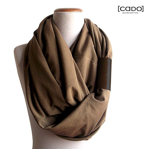 Dzianinowy Komin Tuba Szal - BROWNIE (opaska) CADOaccessories