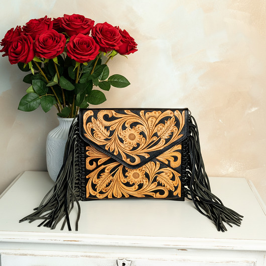 torebki do ręki Torebka skórzana ręcznie rzeźbiona ciekawe wzory kopertówka