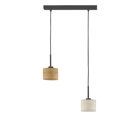 lampy wiszące Skandynawska lampa wisząca LED z fornirowymi kloszami MONTANA ECO