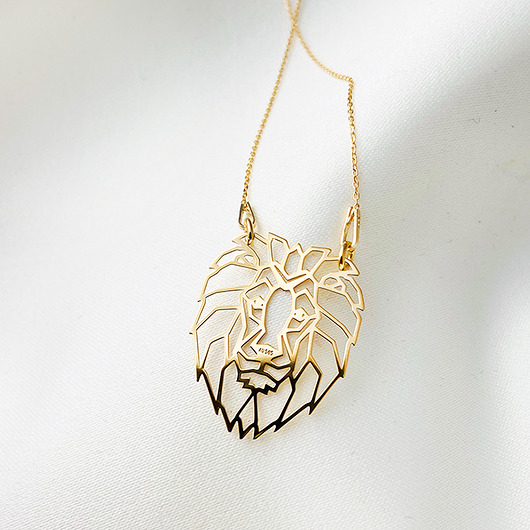złote naszyjniki Naszyjnik znak zodiaku LEW złoto 585