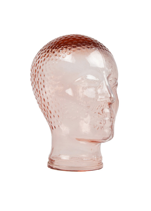 figurki i rzeźby Szklana głowa, lata 70