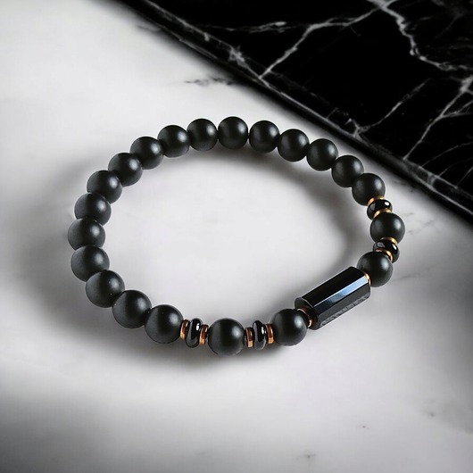 biżuteria męska WYSYŁKA 24h ODWAGA, SIŁA :: onyks :: gold