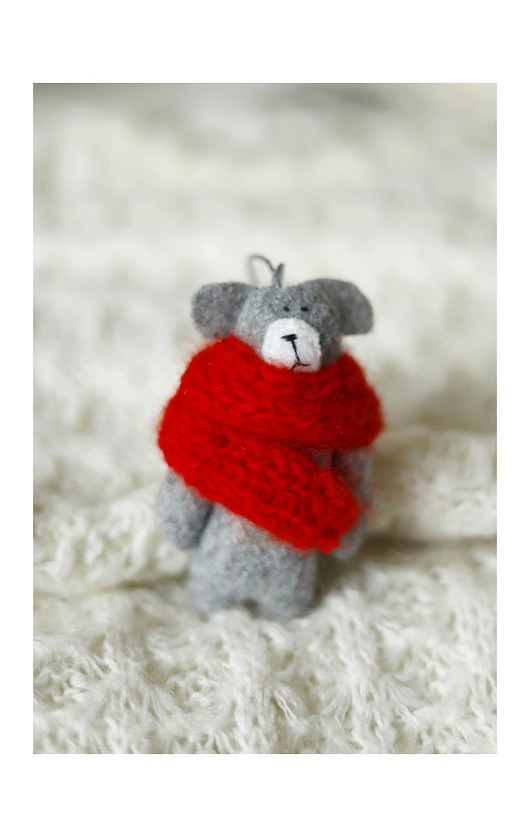 dekoracje świąteczne Mała zawieszka miś na choinkę/ do torebki